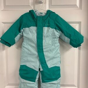 L.L.Bean Toddlers' Cold Buster Snowsuit Green/Teal/Light Blue Size 12-18 Months